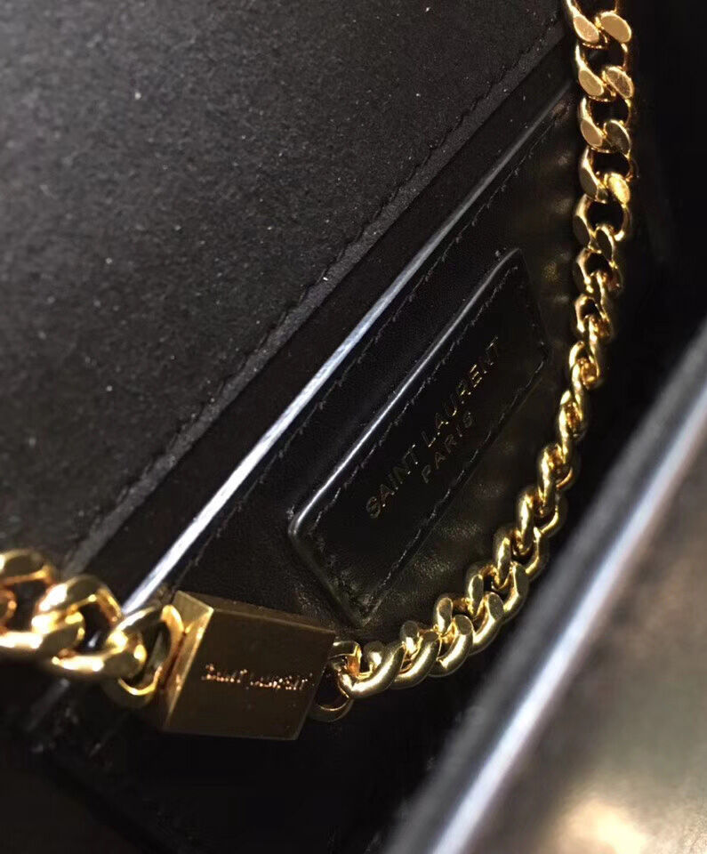 Saint Laurent Kate Monogram Ysl Small Tassel Shoulder Bag Black