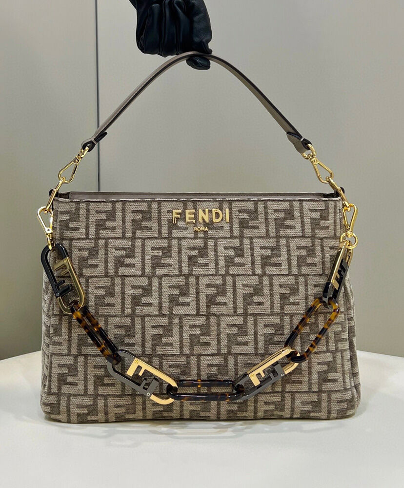Fendi O Lock Zip 8BR805 Gray