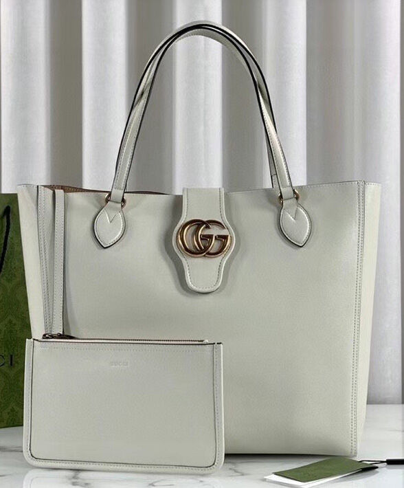 Gucci Medium Tote With Double G 649577 Cream