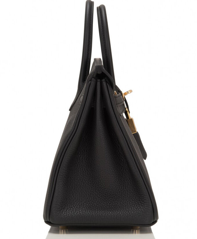 Hermes Birkin 30 Bag Togo Leather Black