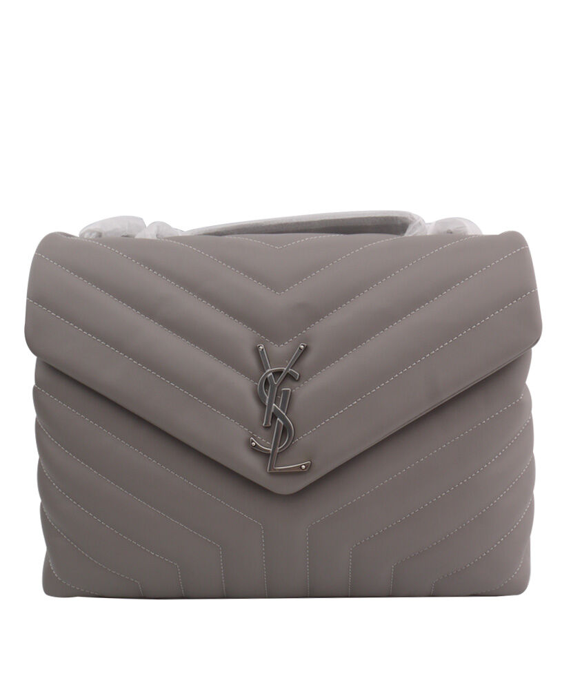 Saint Laurent medium Lou Lou chain bag Light Gray