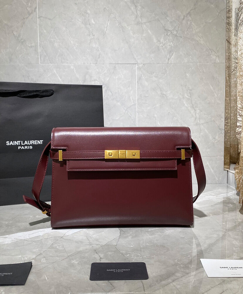 Saint Laurent Manhattan Shoulder Bag In Smooth Leather 579271 Mauve