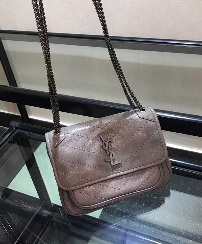 Saint Laurent Baby Niki Chain Bag 5330370 Gray