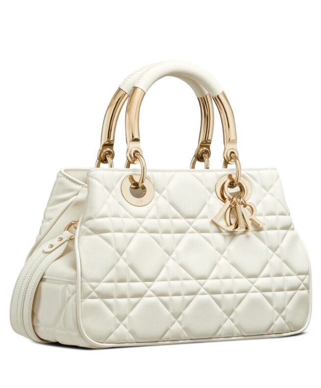 Christian Dior Medium Lady 95.22 Bag Cream