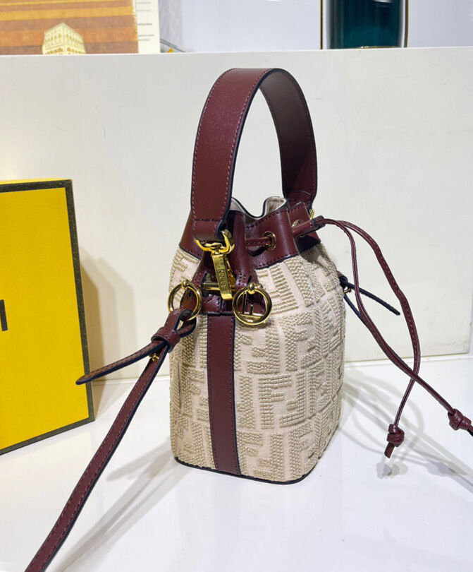 Fendi Mon Tresor Canvas Mini Bag 8BS010 Mauve