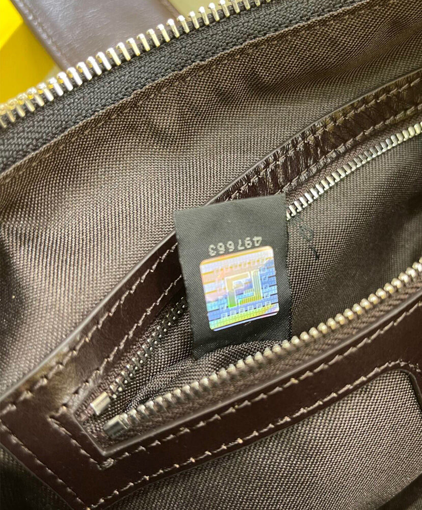 Fendi Small Croissant With FF Print Coffee