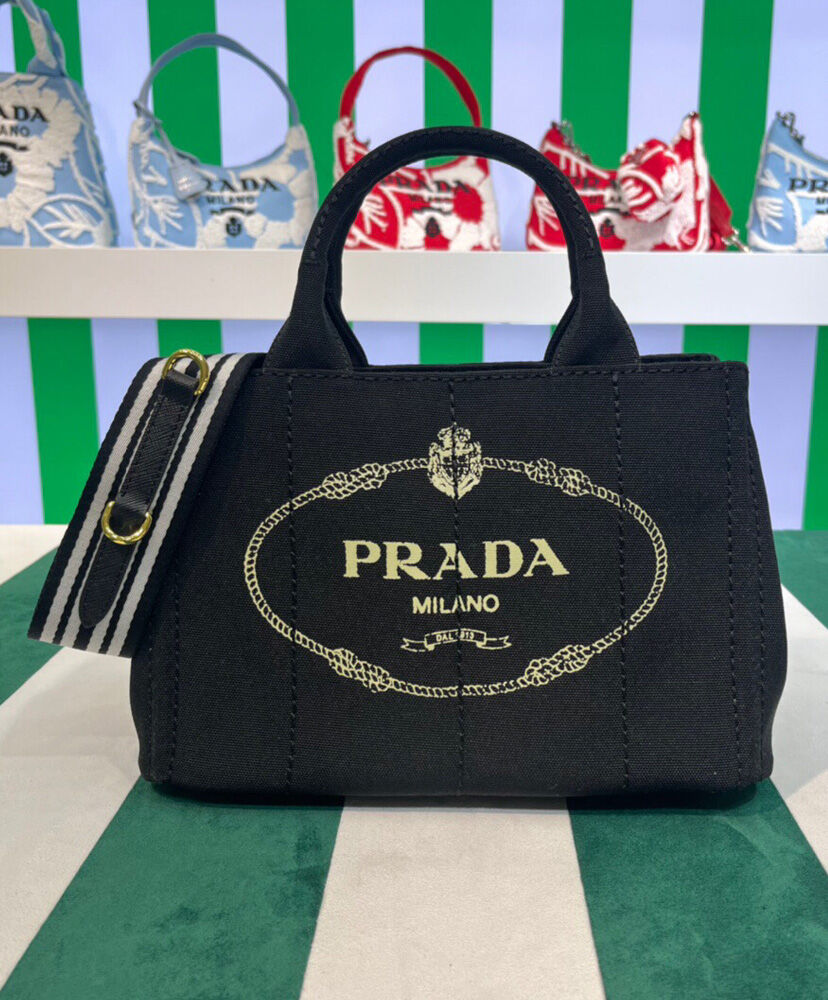 Prada Denim Tote 1BG439 Black