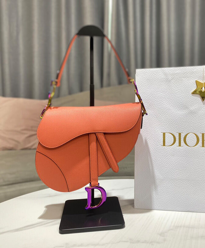 Christian Dior Saddle Bag Red