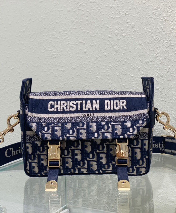Christian Dior Small Diorcamp Bag Blue