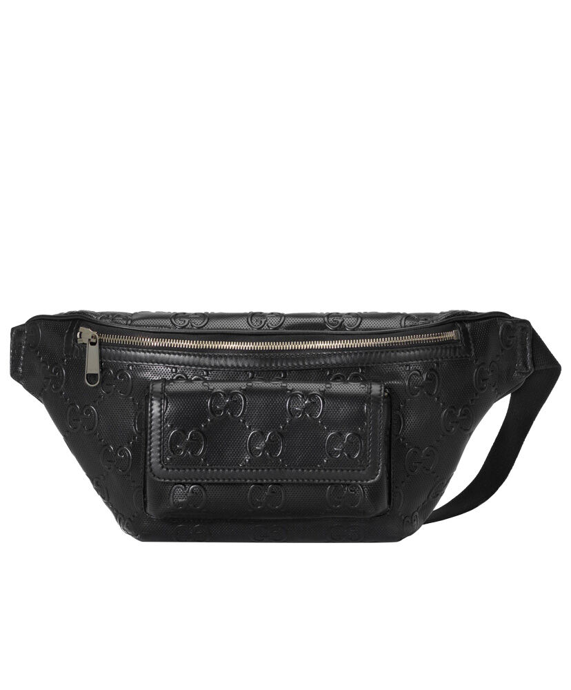 Gucci GG Embossed Belt Bag 645093 Black