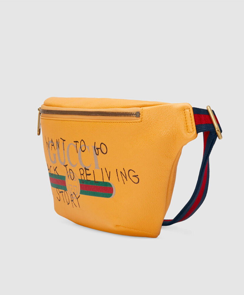 Gucci Coco Capitan logo belt bag 493869 Yellow