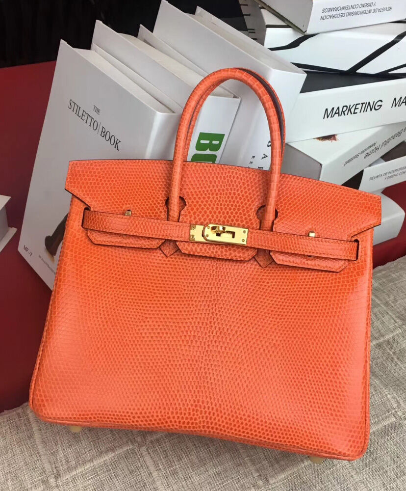 Hermes Birkin 25 Lizard leather Orange