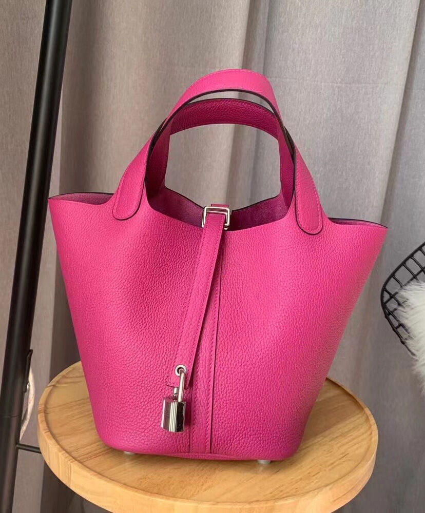 Hermes Picotin Lock Togo Bag 18cm Peachblow