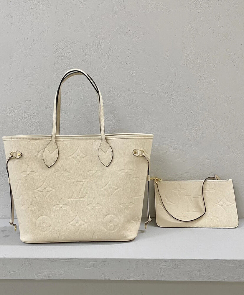 Louis Vuitton Neverfull Mm Tote Bag M45684 M45685 M45686 Cream
