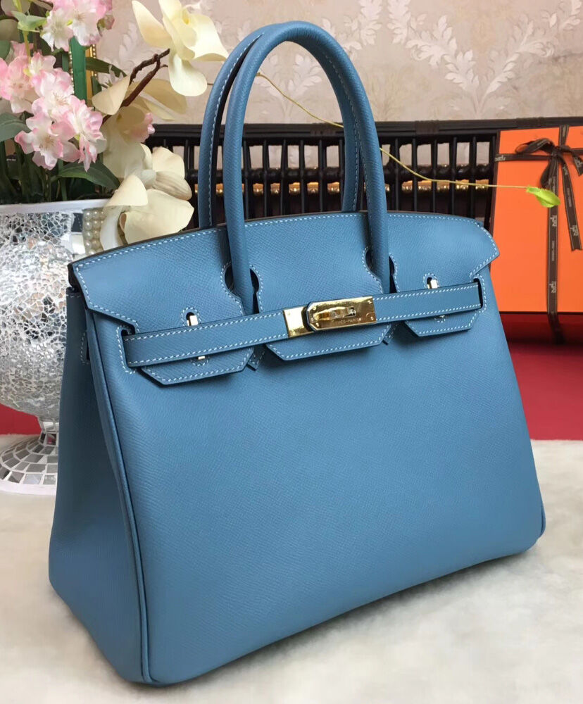 Hermes Birkin 30 Epsom Leather Blue
