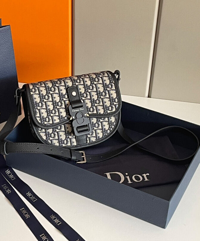 Christian Dior Gallop Messenger Bag Dark Blue