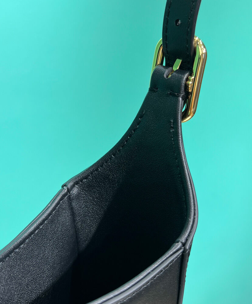 Prada Leather Shoulder Bag 1BC179 Black