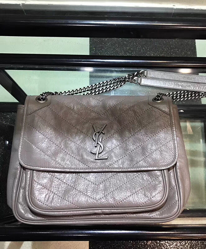 Saint Laurent Large Niki Chain Bag 4988940 Gray