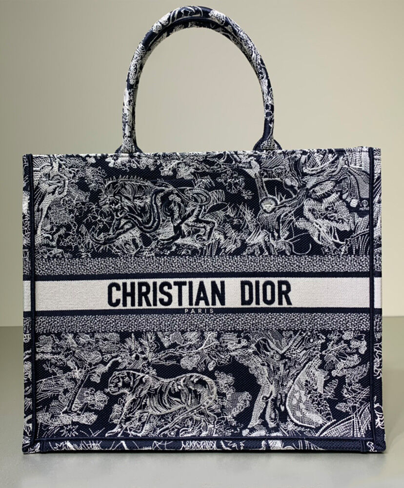 Christian Dior Book Tote Dark Blue