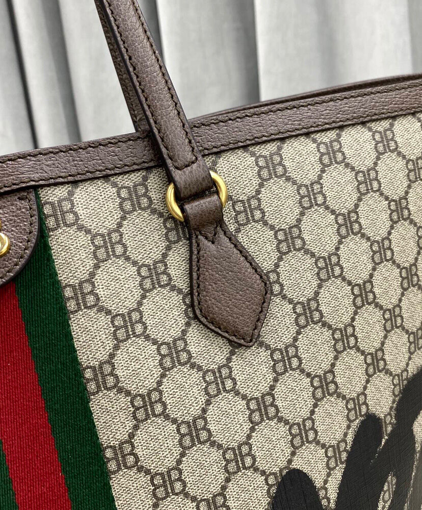 Balenciaga Hacker Graffiti Large Tote Bag Dark Coffee