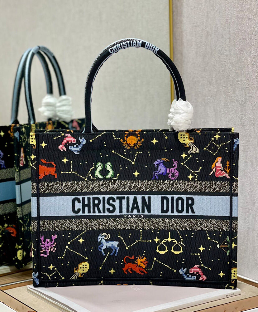 Christian Dior Medium Dior Book Tote Black
