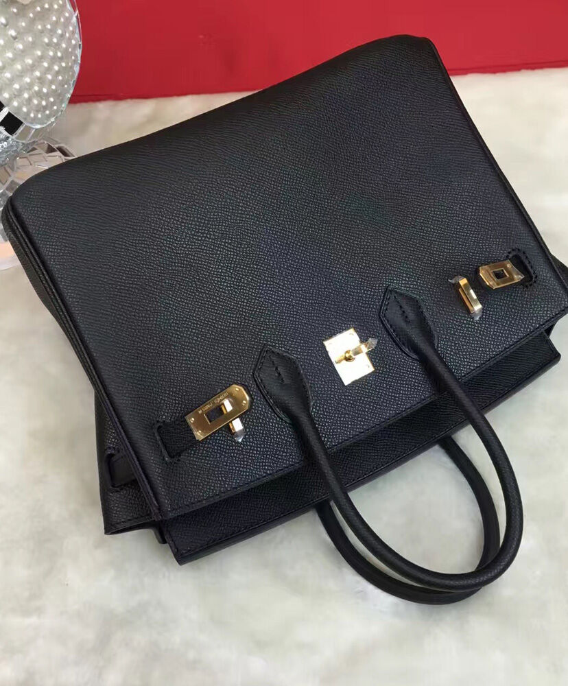 Hermes Birkin 25 Epsom Leather Paon Phw Black