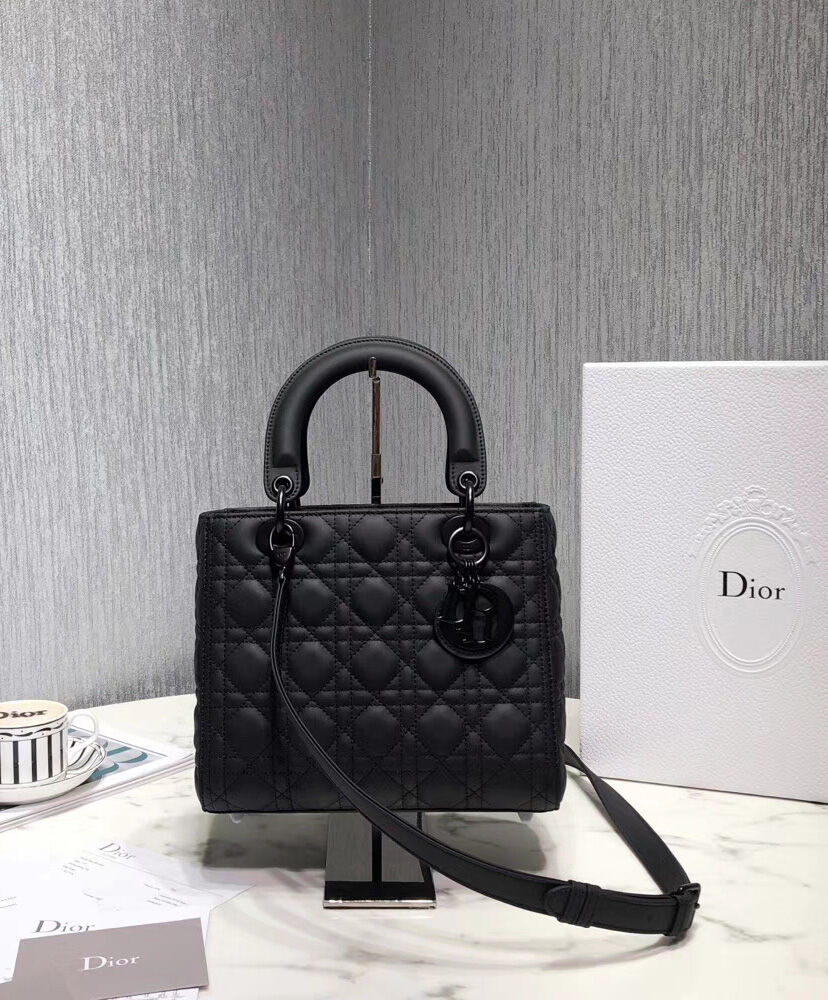 Christian Dior Lady Dior Ultra-Matte Bag Black