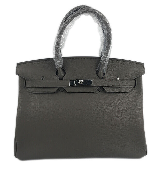 Hermes Birkin 35 Bag Togo Leather Gray