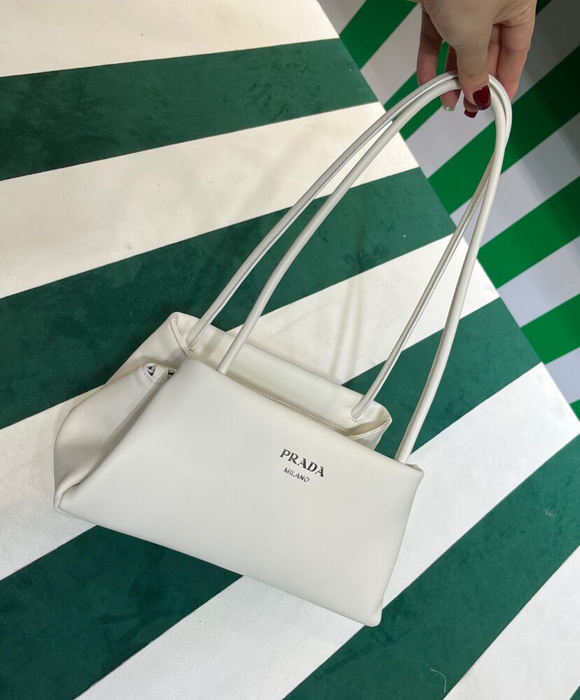 Prada Small Leather Bag Cream