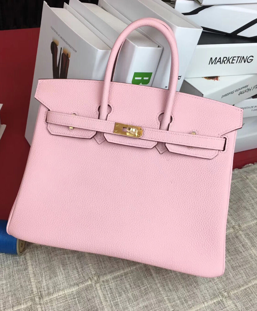 Hermes Birkin 25 Togo Leather Peachblow