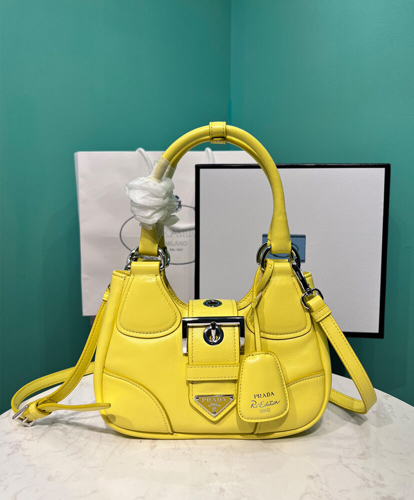Prada Moon Padded Nappa-leather Bag 1BA381 Yellow