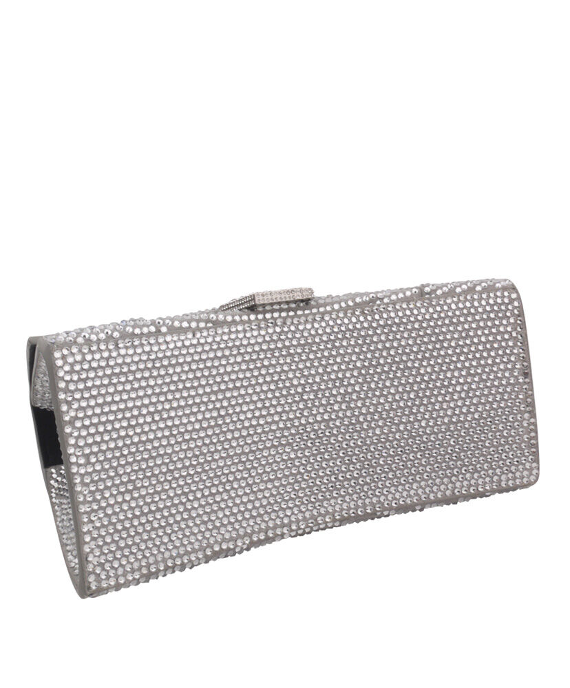 Balenciaga Hourglass Handbag With Rhinestones Gray