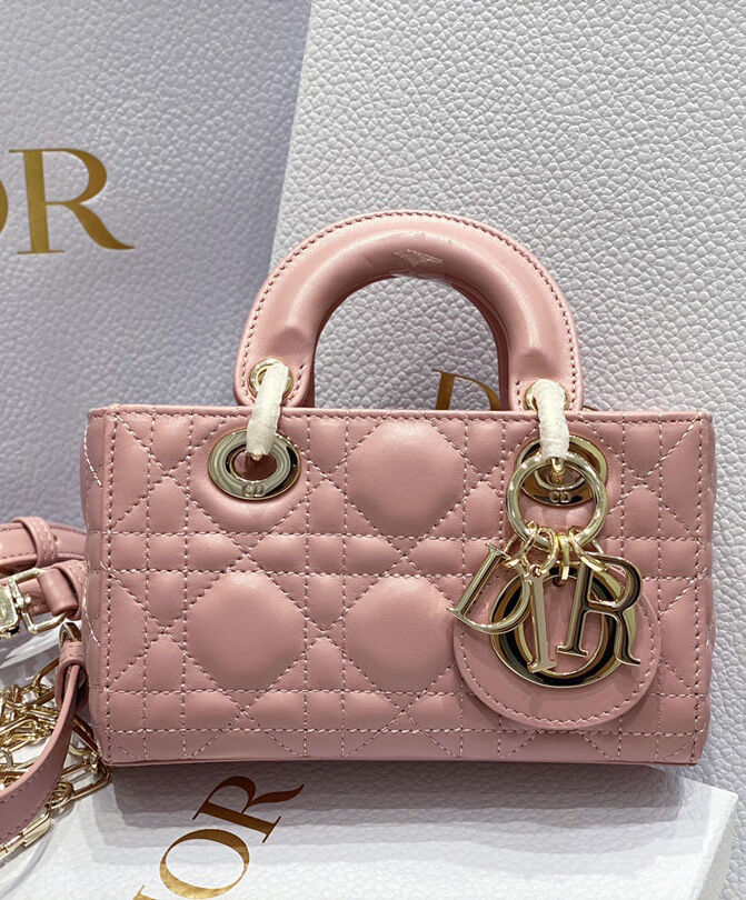 Christian Dior Micro Lady d-Joy Bag Pink