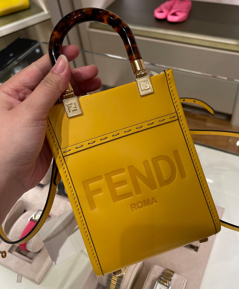 Fendi Mini Sunshine Shopper 8BS051 Yellow