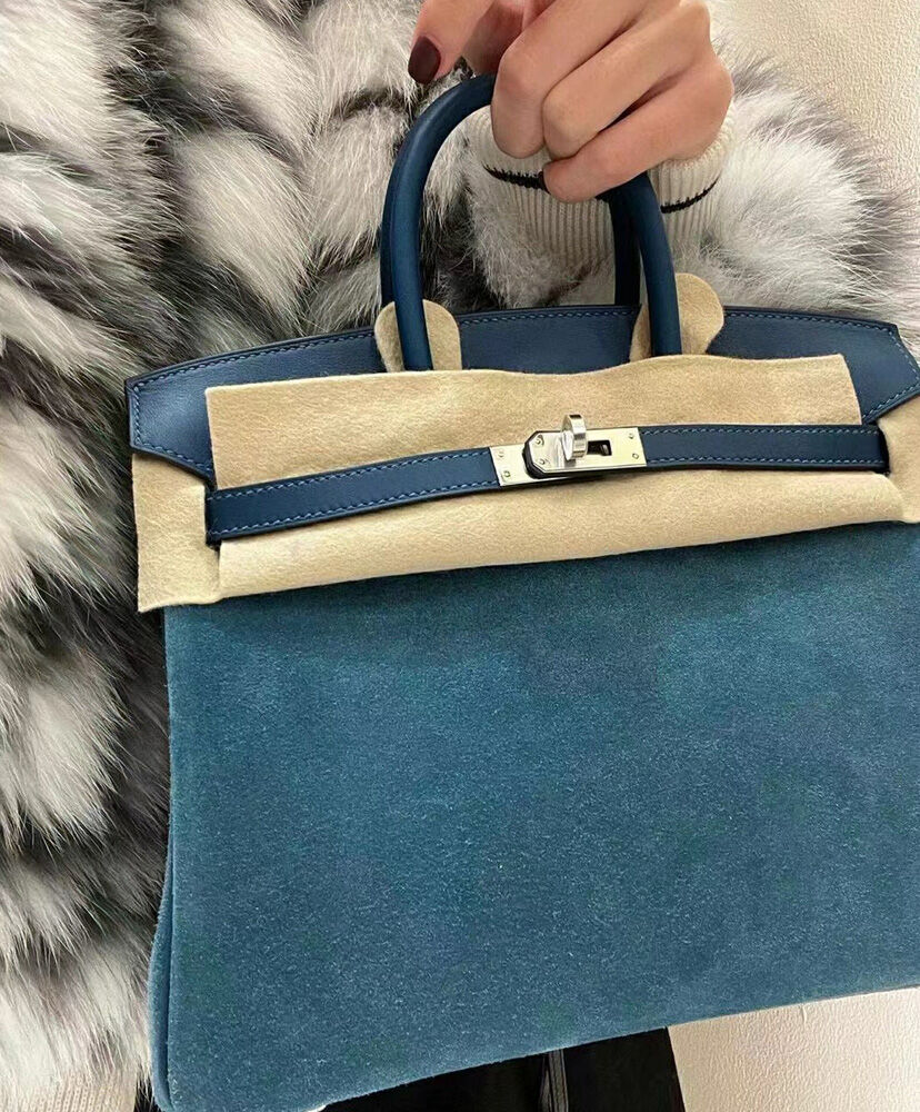 Hermes Birkin 25 Gris Caillou   Etoupe Grizzly and Swift Palladium Hardware