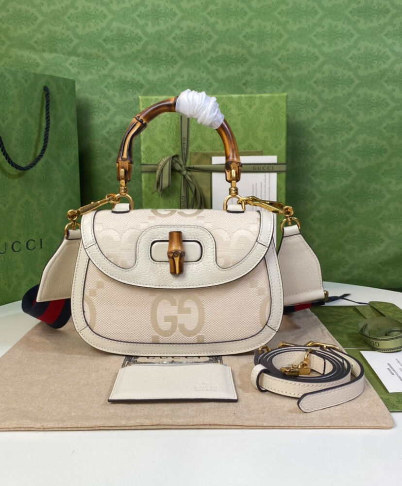 Gucci Bamboo 1947 Small Bag Cream