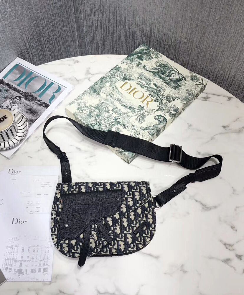 Christian Dior Oblique Messenger bag Dark Blue