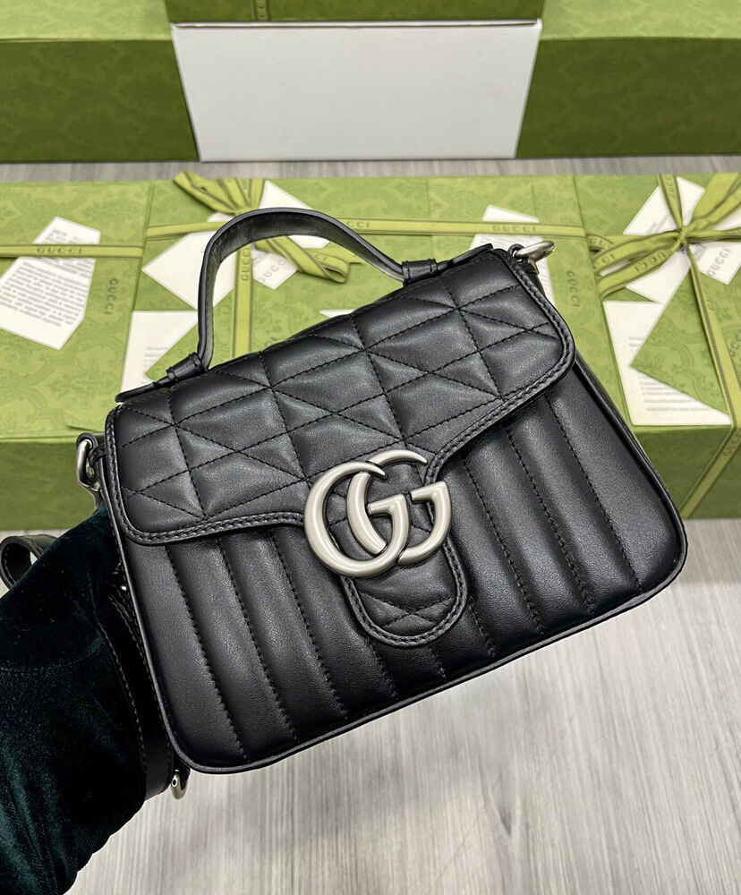 Gucci GG Marmont Mini Handbag 583571 Black