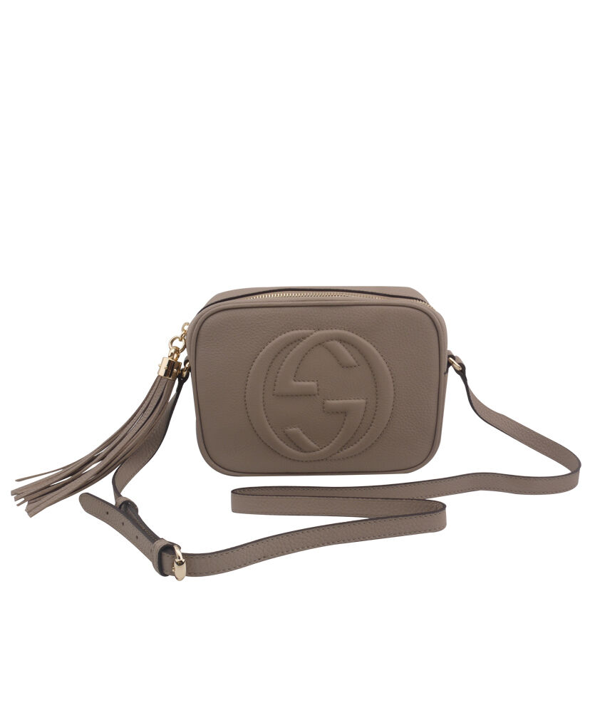 Gucci Soho small leather disco bag 308364 Silver Gray