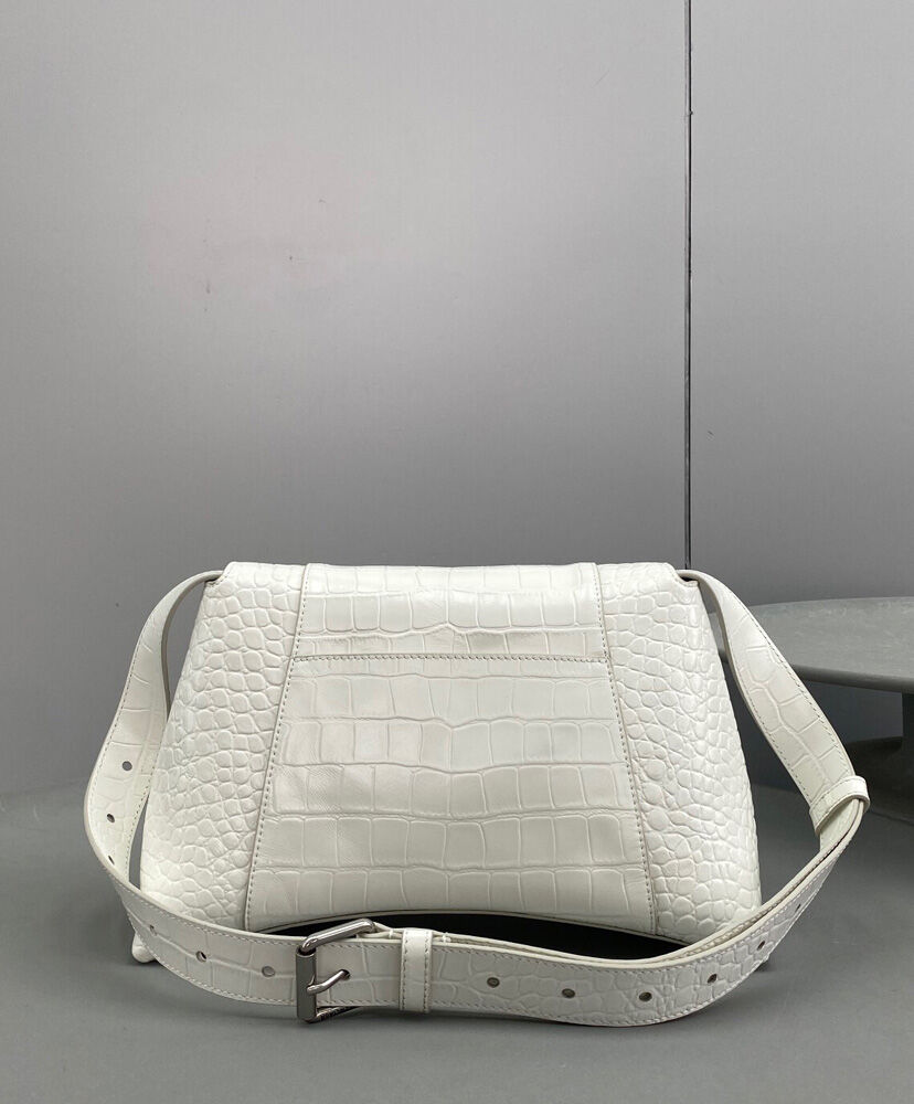 Balenciaga Downtown Small Shoulder Bag White