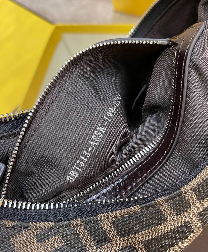 Fendi Small Croissant With FF Print Coffee