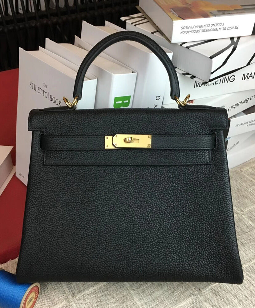 Hermes Kelly Bag 28 Togo Leather Black