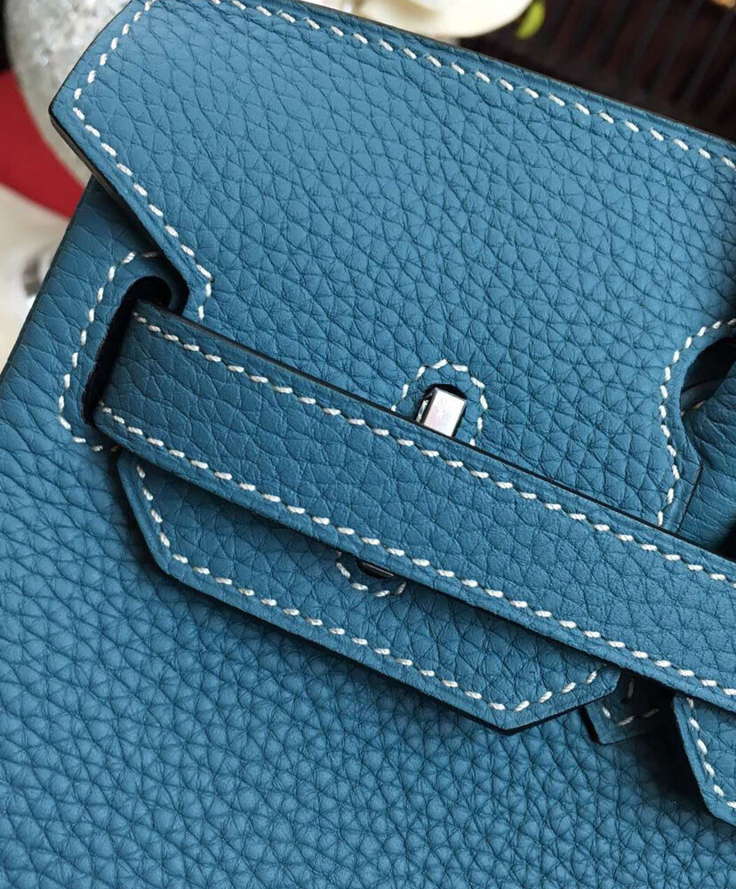 Hermes Birkin 30 Bag Togo Leather Blue