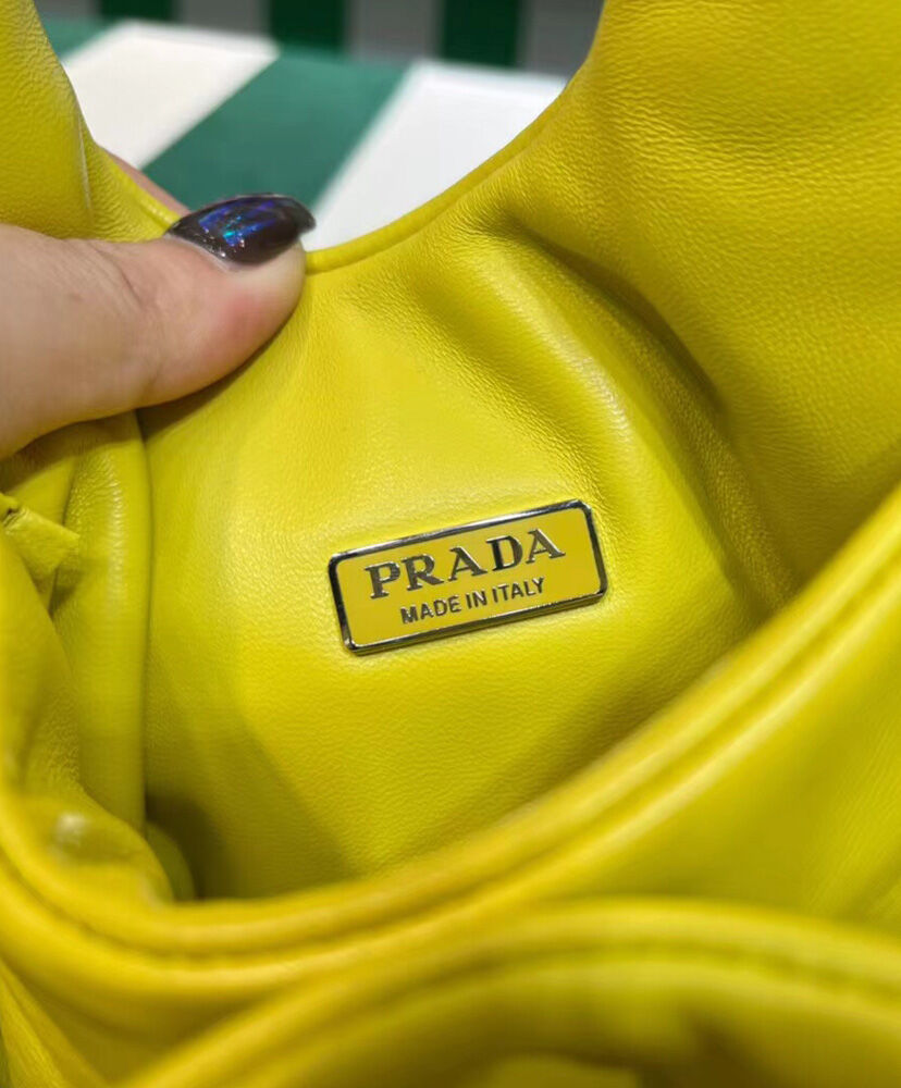 Prada Small Padded Prada Soft Nappa-leather Bag 1BA359 Yellow