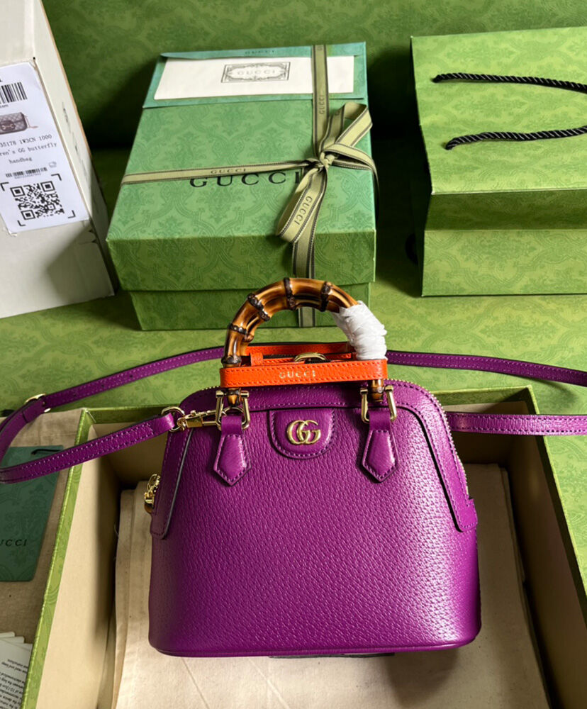 Gucci Diana Mini Tote Bag 715775 Purple