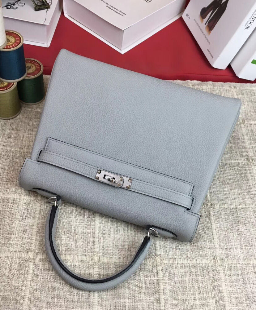 Hermes Kelly Bag 25 Togo Leather Light Blue
