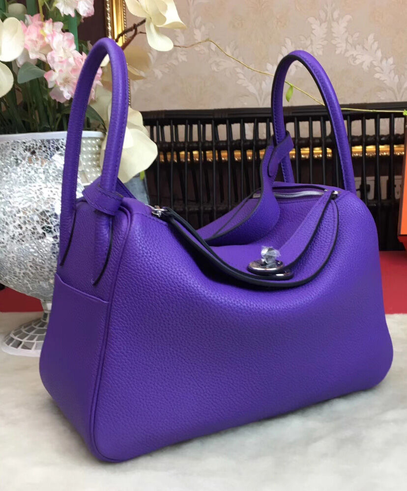 Hermes Linda Bag 26 Togo Leather Purple