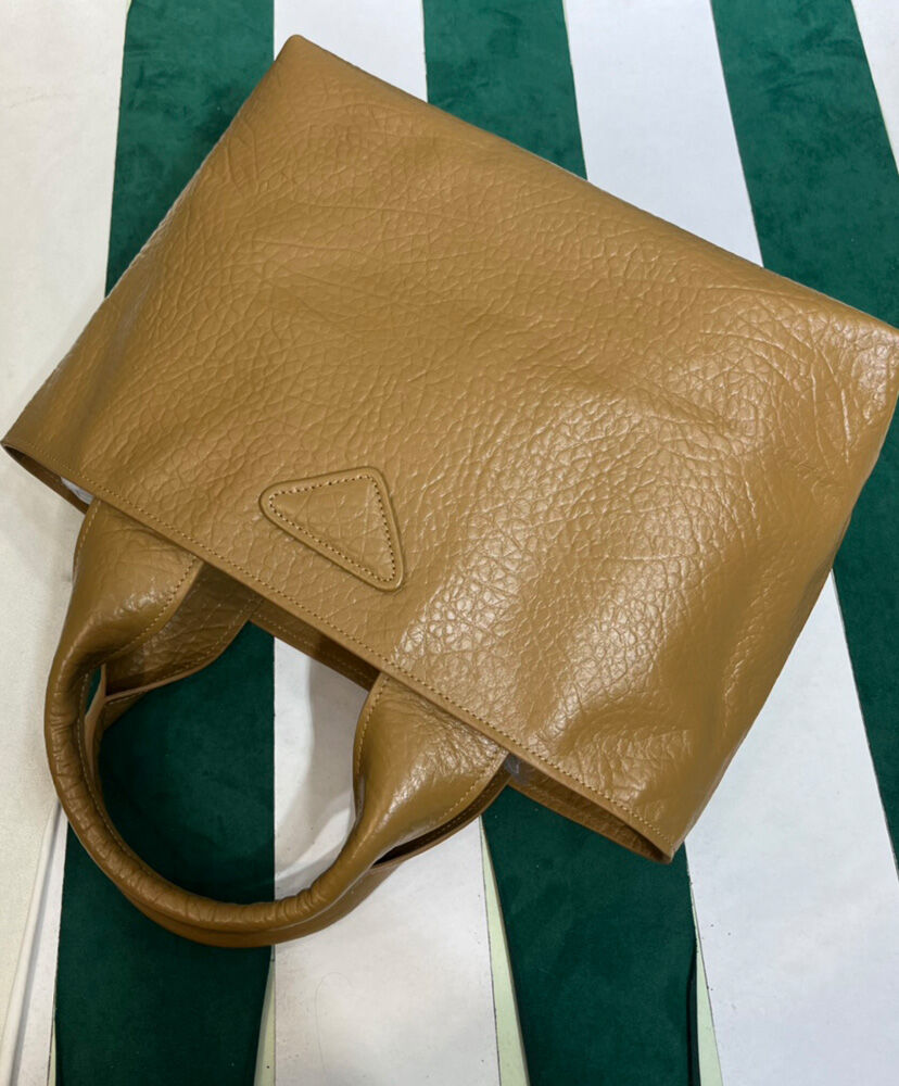 Prada Leather Shopping Bag 1BG440 Apricot