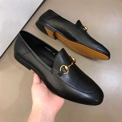 GUCCI BRIXTON HORSEBIT-DETAILED LEATHER COLLAPSIBLE-HEEL LOAFERS   LDG013