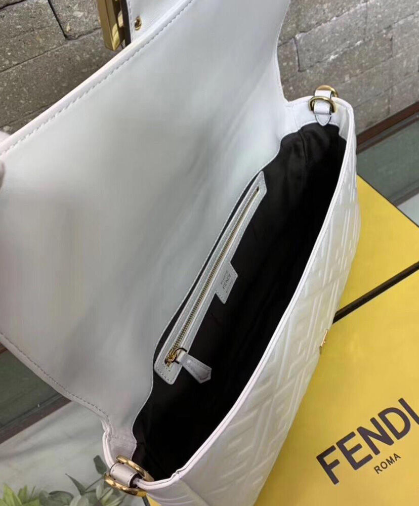 Fendi Baguette Large 8BR771 White